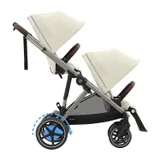 Cybex E-Gazelle S Twin Kinderwagen - Taupe - Seashell Beige / Light Beige