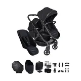iCandy Peach 8 Doppelkinderwagen Komplettset – Black