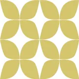 Estahome Graphisches Motiv IV – 0,53 x 10,05 m – Ockergelb/ Weiß