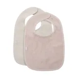 Jollein Frottee Lätzchen - 2 Stück - Silk Rose / Sand