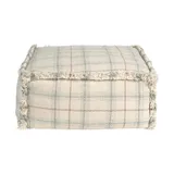 Lorena Canals Handgewebter Hocker – Blue Sage – 40×40×20 cm