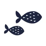 KidsDepot Fisch Freddy Set von 2 - Wanddekoration - Midnight Blue