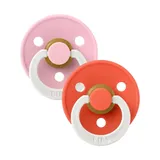 BIBS Glow-in-the-Dark-Schnuller – 2 Stück – 0–6 Monate – Baby Pink / Tango