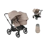 Bugaboo Donkey 6 Geschwisterkinderwagen - Essentiële Bundel - Desert Taupe