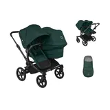 Bugaboo Donkey 6 Geschwisterkinderwagen - Essentiële Bundel - Fern Green