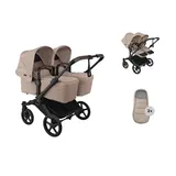 Bugaboo Donkey 6 Zwillingskinderwagen - Essentiële Bundel - Desert Taupe