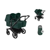 Bugaboo Donkey 6 Zwillingskinderwagen - Essentiële Bundel - Fern Green
