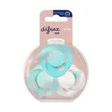 Difrax Prime Tutti Frutti Schnuller - 0-6 Monate - 3 Stück - Aqua Green