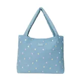 Studio Noos Denim Hearts Mom Bag - Light Blue