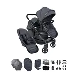 iCandy Peach 8 Doppelkinderwagen Komplettset – Grey