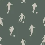 Estahome Fußballspieler Tapete - 0,53 x 10,05 m - Dunkelgrün