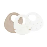 Bamboom 3-er Set - Runde Lätzchen mit Aufdruck und Clipverschluß - 3 Stück - Fishes