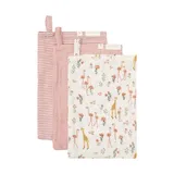 Little Dutch Blooming Safari Waschlappen-Set – 14 x 21 cm – Rosa