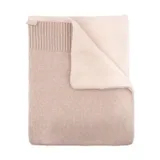Bamboom 4‑Jahreszeitendecke mit Kaschmir und Teddy - 80×100 cm - Vintage Pink