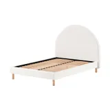 Vipack Moon Bed – 140 x 200 cm – Bouclé-Weiß