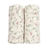 Meyco Baby Flower Hydrophile Tücher - 2 Stück - 120x120 cm - Multicolour