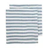 Meyco Baby Fat Stripe Hydrophile Tücher - 2 Stück - 70x70 cm - Jeans Blue