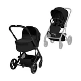 Cybex Balios S Lux 2-in-1 Kinderwagen mit faltbarer Babywanne - Moon Black