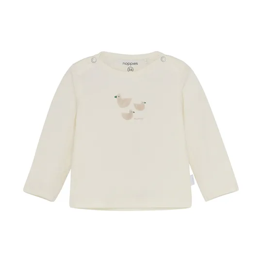 Noppies Noam Shirt Langarm - Größe 44 - Egret