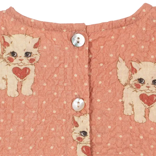 Konges Sløjd Elin Babybody  - Ciao Miao Rose - 6 Monate