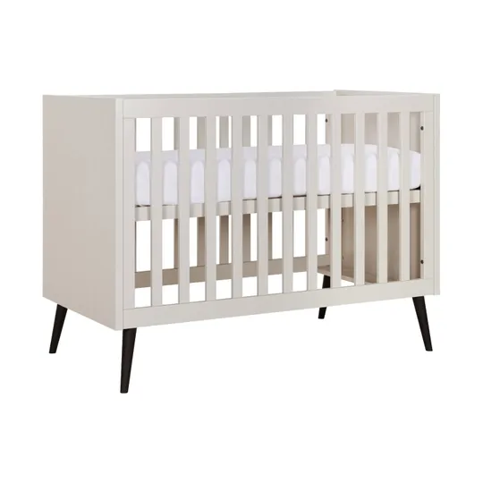Europe Baby Sterre Babyzimmer Oatmeal / Schwarz | Bett 60 x 120 + Kommode + Schrank 2-türig