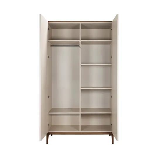 Kidsmill Intense Schrank – 2-Türig – Oatmeal / Walnuss