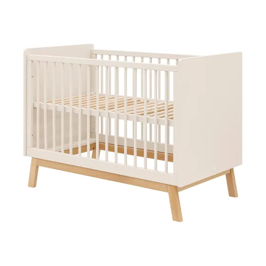 Bopita Saba Babyzimmer – Dune / Natur – Babybett 60x120 cm + Kommode + 2-türiger Kleiderschrank