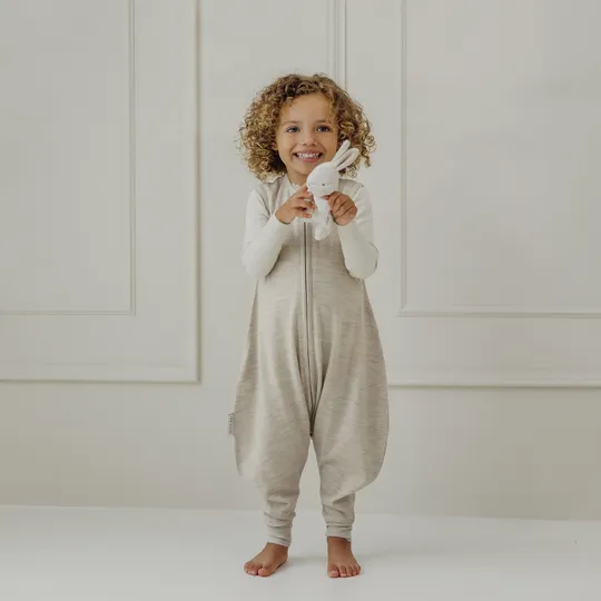 Meyco Schlafsack Jumper - Studio - 104 cm - Merinowolle - Sand Melange