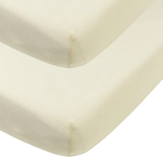 Meyco Baby Uni Spannbettlaken Babybett - 2 Stück - 60 x 120 cm - Jersey