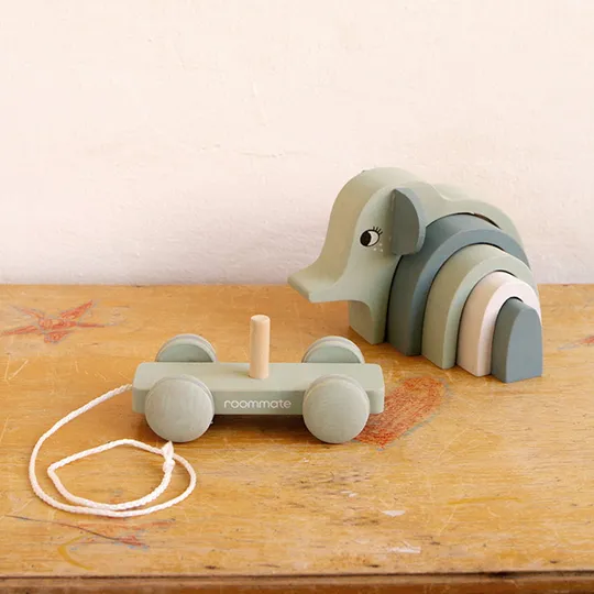 Roommate Elephant Holz Ziehfigur