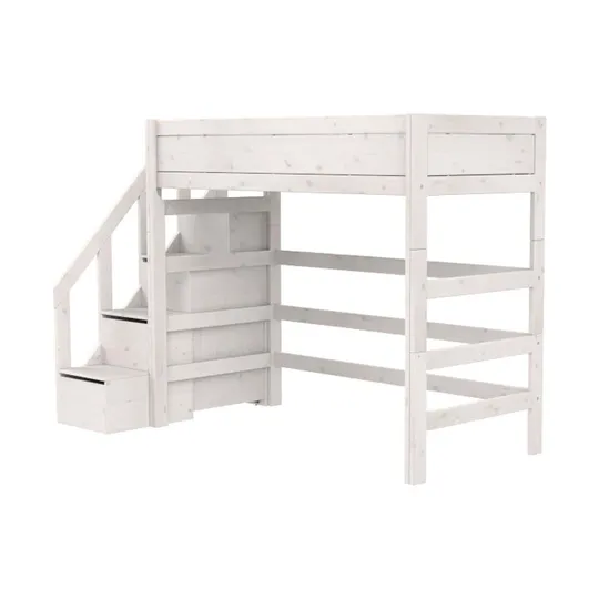 LIFETIME Kidsrooms Hochbett mit Treppenschrank – Premium