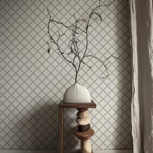 Sandberg Trellis Tapete - Graphite S10306