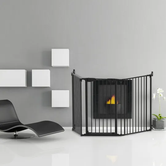 Noma Modular 3-Panelen Schutzgitter Schwarz - 64-197cm