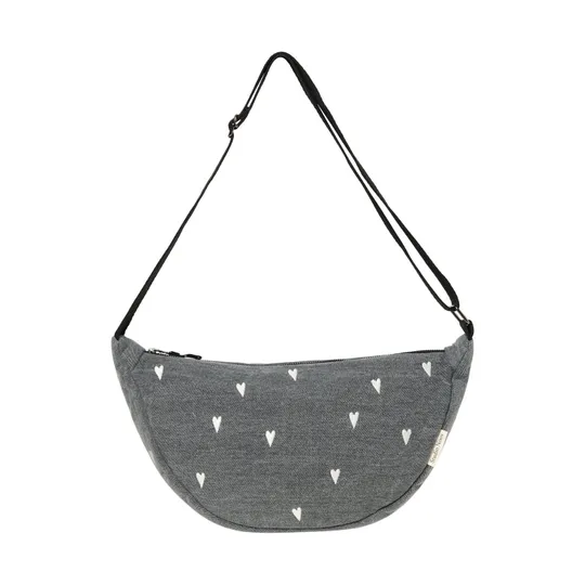 Studio Noos Fanny Pack - Denim Grey Hearts