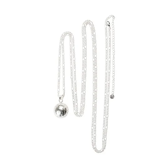 Bola Halskette - 120 cm - Silber