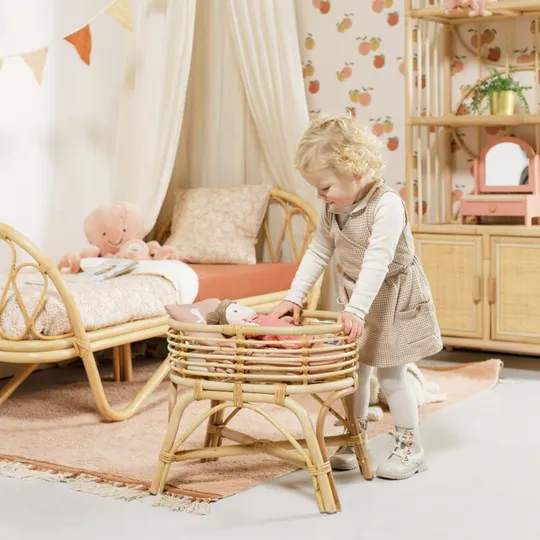 Babypark Exclusief Puppenwiege - Natur