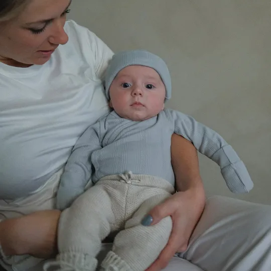 Lodger Babybody Langarm - Pointelle - Größe 56 - Air