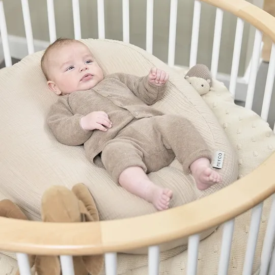 Meyco Baby Uni Relaxbezug Stillkissen - Pre-Washed Hydrophil - Sand