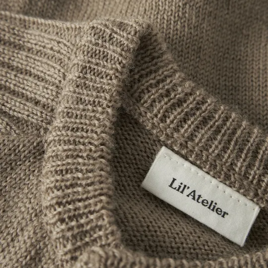 Lil’ Atelier Strickweste - Größe 56 - Sepia Tint