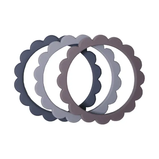 Mushie Blumen Beißring / Armband 3 Stück