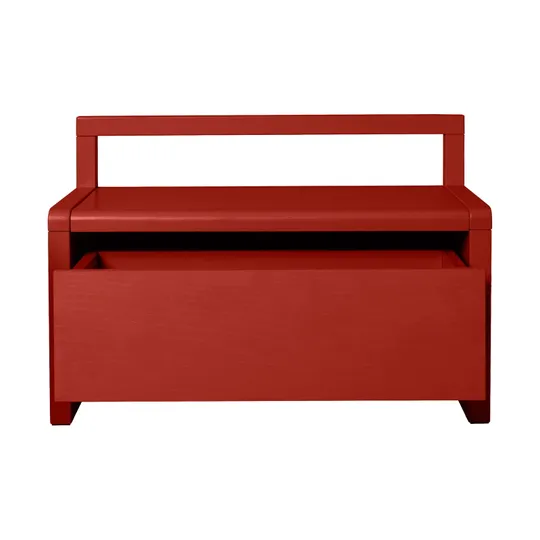 Ferm Living Little Architect Aufbewahrungsbank - 60 cm - Esche - Poppy Red