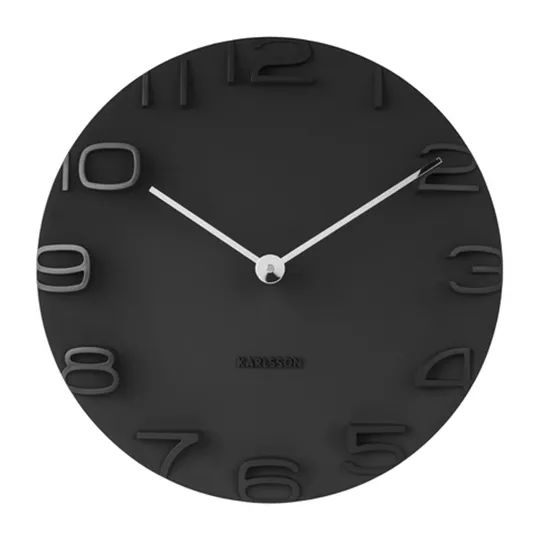 Karlsson On The Edge Wanduhr - 42 cm - Schwarz