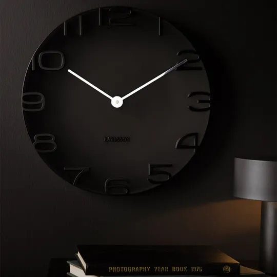 Karlsson On The Edge Wanduhr - 42 cm - Schwarz
