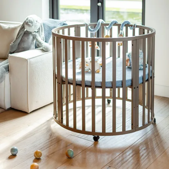 Kidsmill Soft Elegance Laufstall - Matratzenbezug, Rund - Iceblue