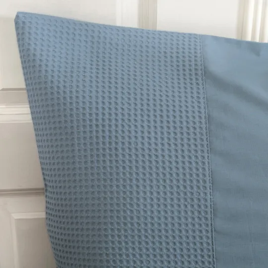 Town & Country Lugano Waffel Bettbezug Blau 140 x 220 cm