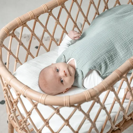 Julius Zöllner Muslin Babyschlafsack - Grün - Größe 62/68