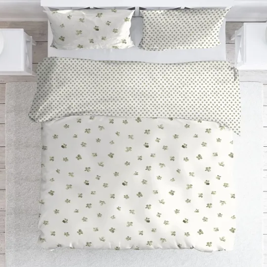 Town & Country Aqua Flower Bettbezug - 200x220 cm - Green