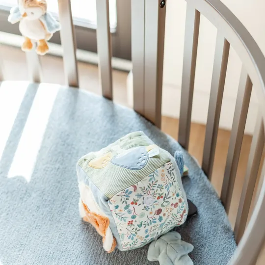 Kidsmill Soft Elegance II Laufstallmatratzenbezug Rund Ø 90 cm - Iceblue