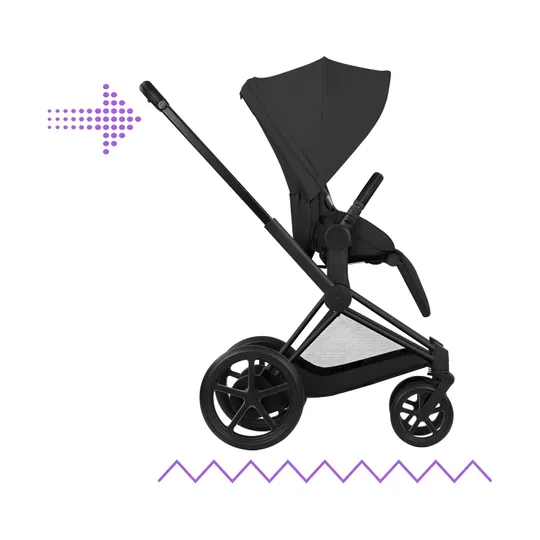 Cybex ePriam 5 Comfort Kinderwagen 2-in-1 - Black / Sepia Black