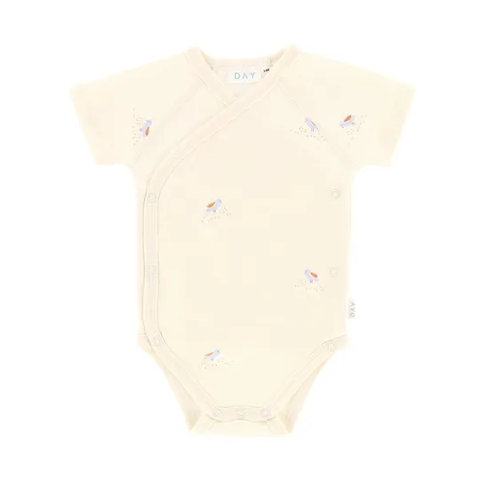 DAY Wickelbody Kurzarm - Gr. 74/80 - Cream
